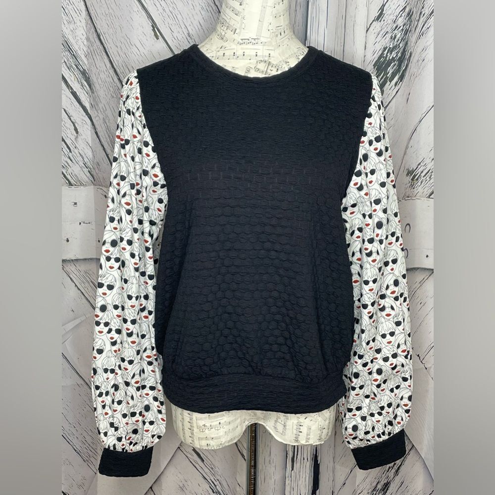 Anthropologie x Porridge Clothing Top Textured with Balloon Sleeves m